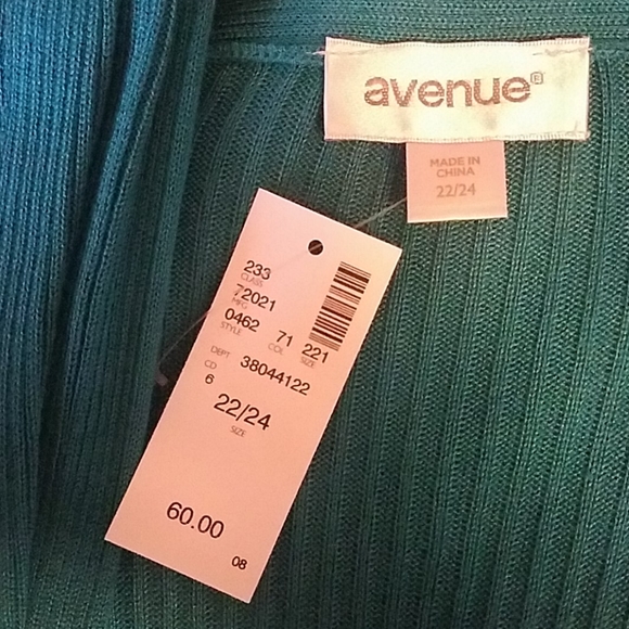 Long Flattering Turquoise Sweater - Picture 4 of 4